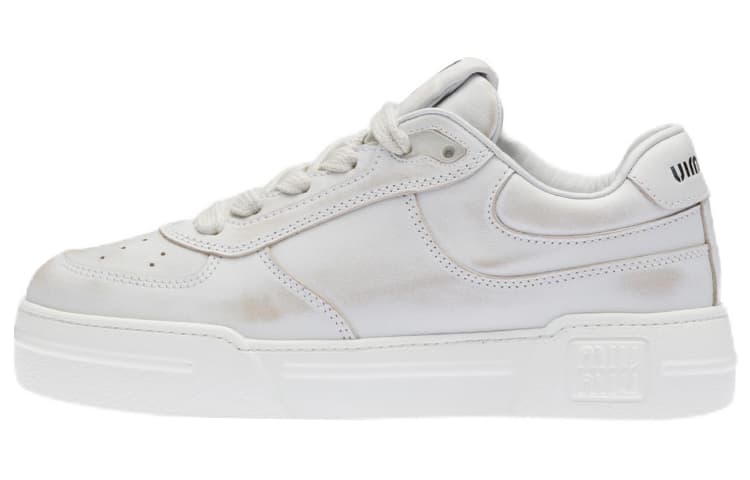 MIU MIU Low-Top Stylish Skateboarding Shoes Women's White