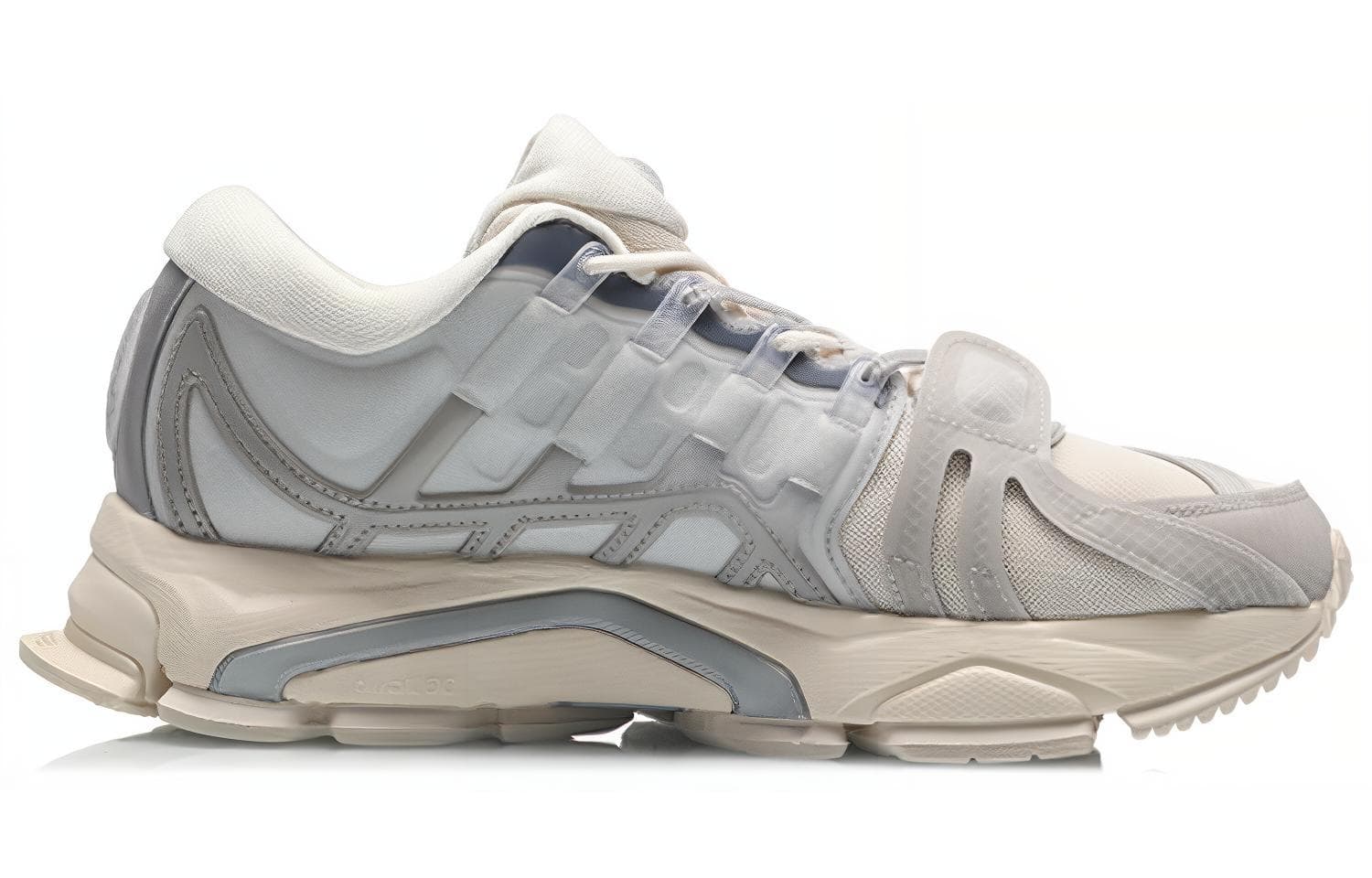 LiNing Furious Rider ACE1.5 Anti-Slip Wear-Resistant And Impact-Resistant Low-Top Casual Shoes Unisex Silver Fish Gray 3