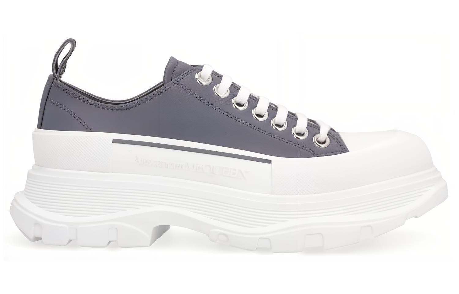 Alexander McQueen Tread Slick Martin Boot Women's Silver Gray