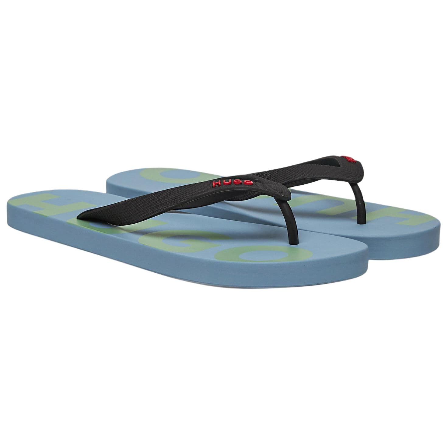 HUGO BOSS Arvel Round Toe Flat Flip-Flops Men's Light Blue 5