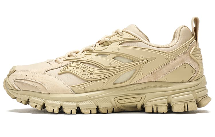 Saucony Cushioning Anti-Slip And Wear-Resistant Low-Top Casual Running Shoes Unisex Sand