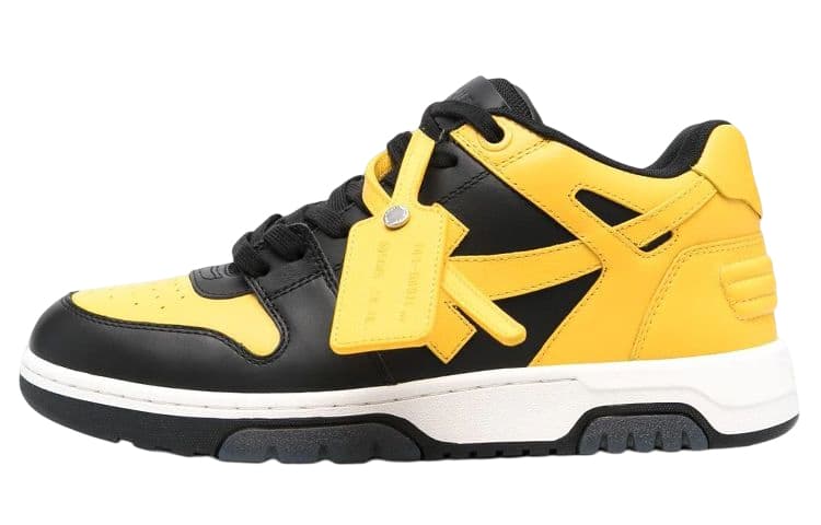 OFF WHITE Out Of Office Ooo Low Tops Black Yellow 2