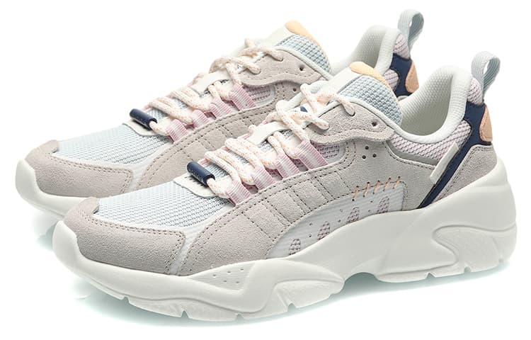 LiNing Moonchaser Cushioning Anti-Slip And Wear-Resistant Low-Top Sports Casual Shoes Women's Gray White 5