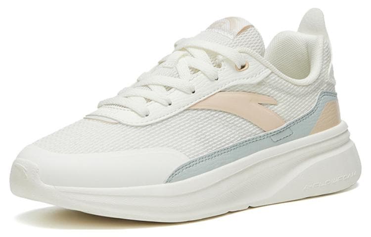 Anta Traveler GZ Anti-Slip Wear-Resistant Low-Top Casual Shoes Women's White Green Brown 4