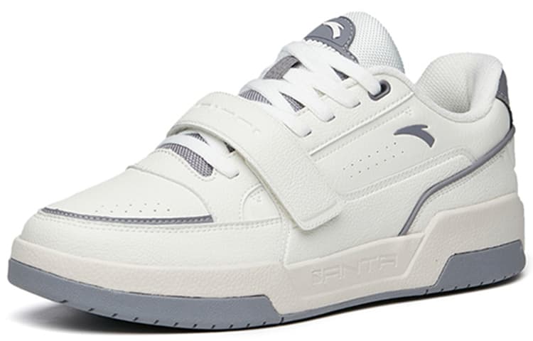 Anta Life Collection Durable Breathable Low-Top Skateboard Shoes Men's White Gray 6