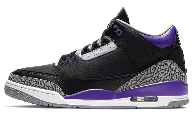 JORDAN 3 Retro Black Court Purple 2