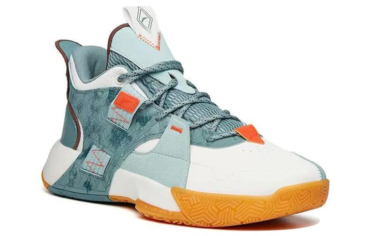 Anta Speedy 2 Generations Anti-Slip And Wear-Resistant Lightweight Mid-Top Vintage Basketball Shoes Men's White Green 6