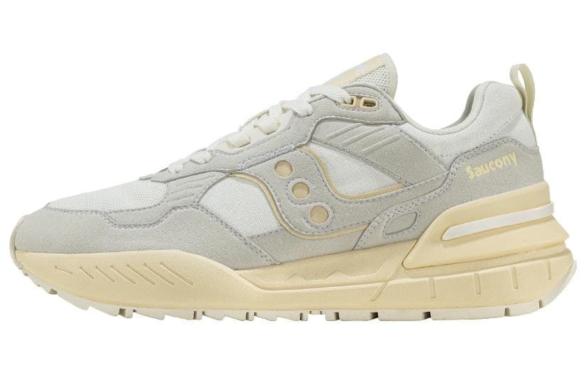 Saucony Shadow 5000 Cushioned Slip Resistant Abrasion Resistant Low Top Running Shoes Unisex Beige Gray 2