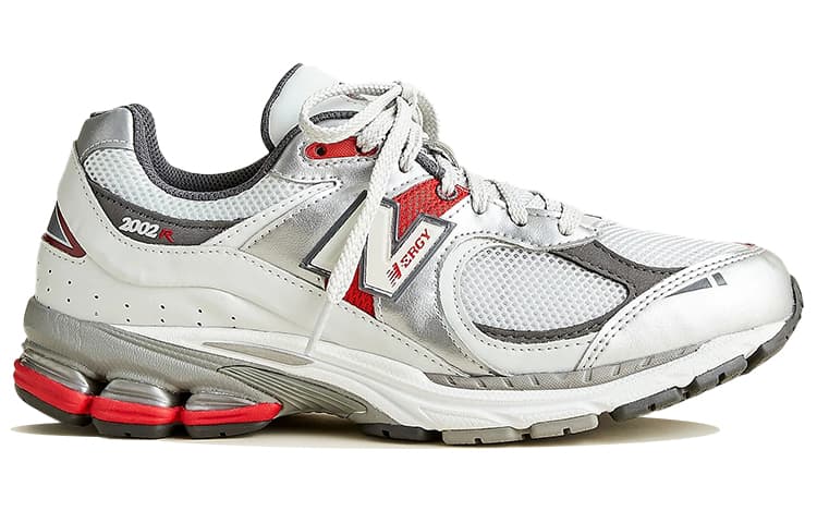 New Balance 2002R Silver Metallic Team Red 4