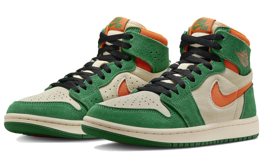 JORDAN 1 High Zoom Air Cmft 2 Pine Green Orange Blaze Women's 6