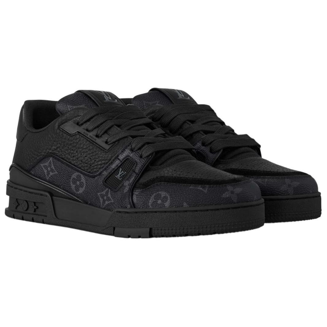 LOUIS VUITTON Trainer Low-Top Skateboard Shoes Men's Black 5