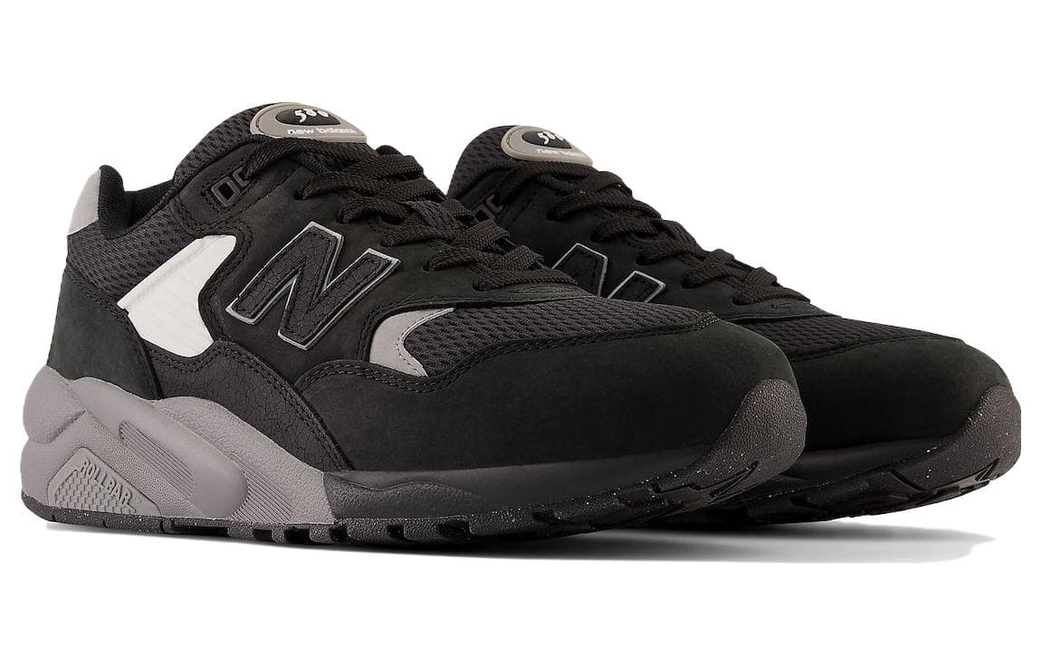 New Balance 580 Black Shadow Grey Silver Metallic 6