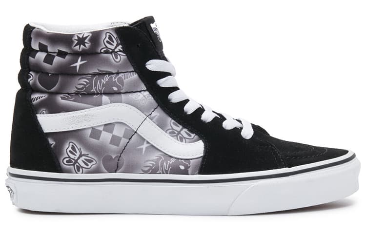 Vans SK8 Hi Black White Print 4