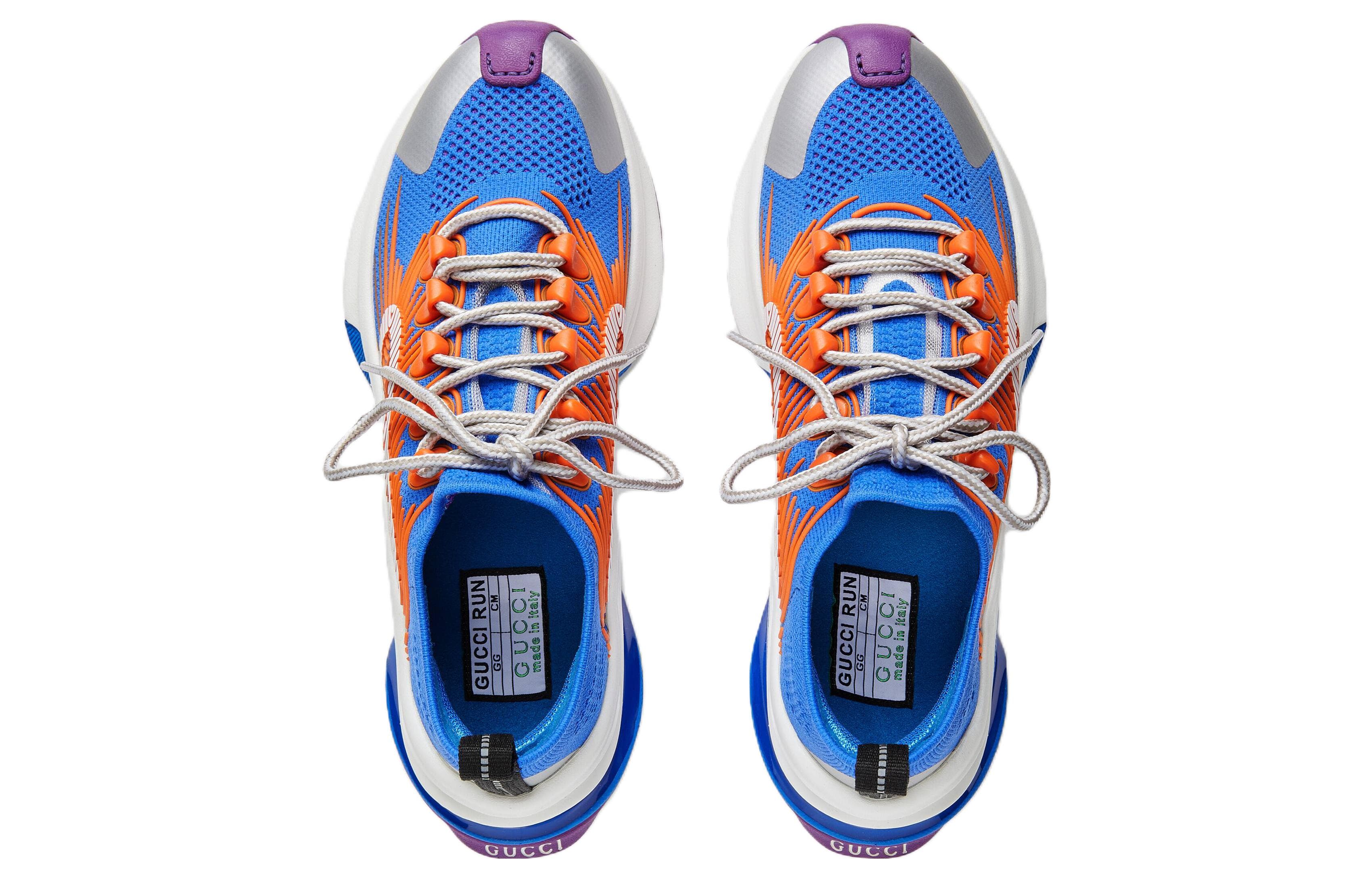 GUCCI Women's Run Sneaker 'Blue Orange' Women's 4