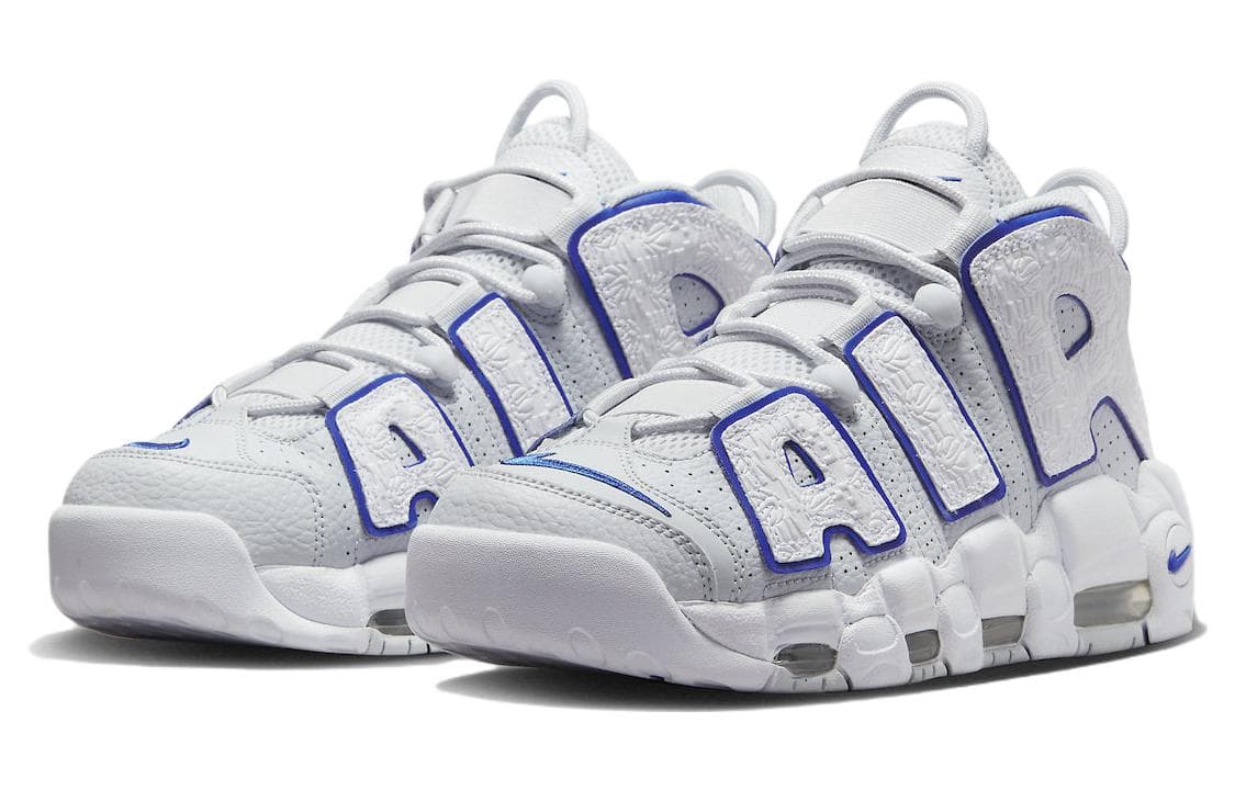 Nike Air More Uptempo Embossed White Royal Blue 5