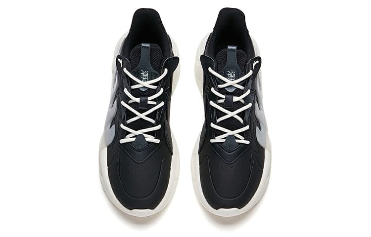 ANTA Chao Worship 2.0 Chunky Sneakers Women's Low-Top Black Ivory White 6