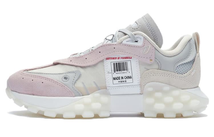 LiNing OVERLOAD Casual Shoes Women's Low-Top Swan White/Primrose Pink 2