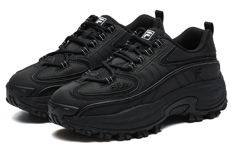 FILA Fashion Sneakers Cushioning Anti-Slip And Wear-Resistant Low-Top Casual Shoes Women's Black 3