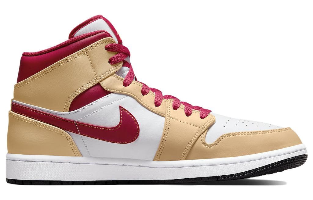 JORDAN 1 Mid Light Curry Cardinal 3