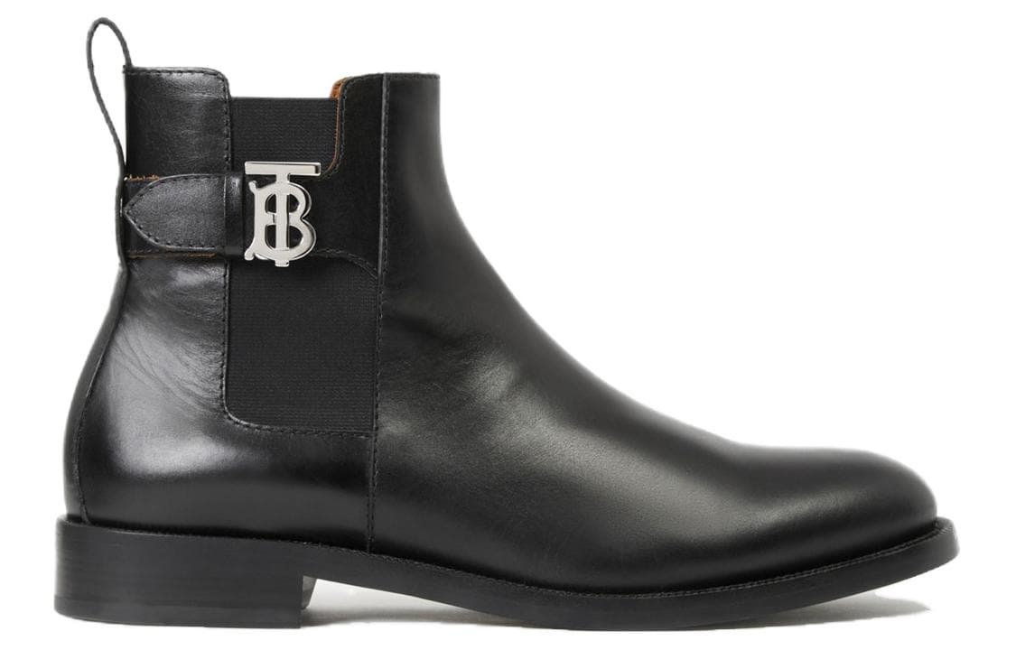 Burberry Monogram Short Chelsea Boots Men's Black 3