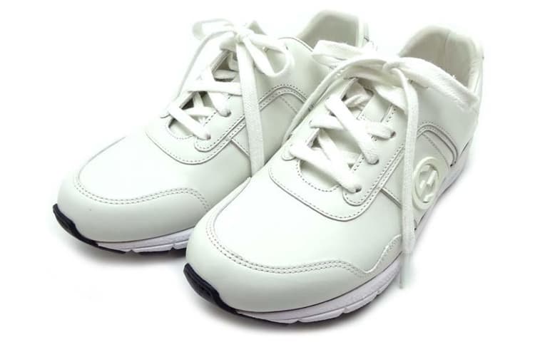 GUCCI Interlocking G Leather Sneakers Women's 3