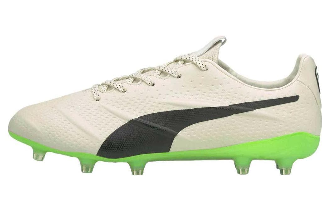 PUMA King Platinum 21 Vegan Fg Ag 'Ivory Glow Green Glare' 2