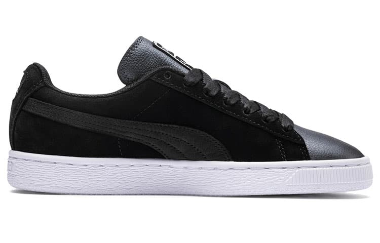 PUMA Suede Shimmer Black/Grey Low Board Shoes Women's 3