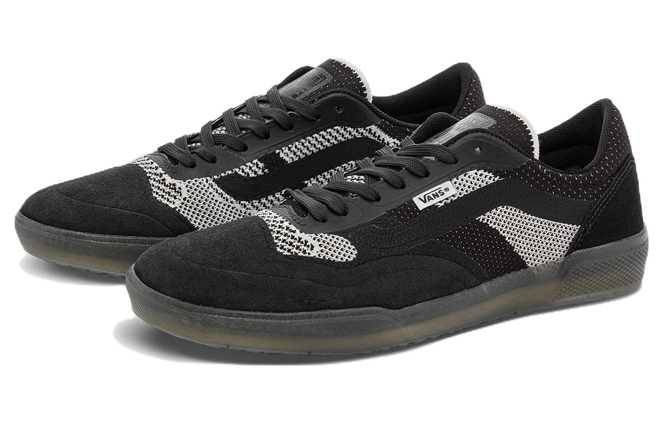 Vans Ave Classic Vcu Anti-Slip Wear-Resistant Lightweight Breathable Low-Top Skateboard Shoes Unisex Black White 3