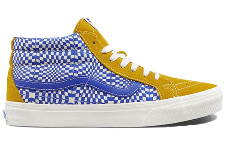 Vans SK8 Mid Yellow Blue Splicing Unisex 'Yellow Blue' 3