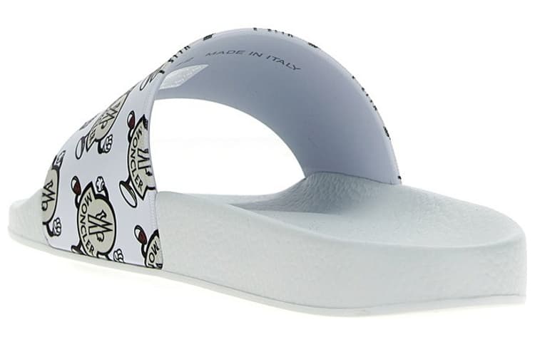 Moncler Men's Simple Comfortable Versatile Slide Sandals White 4