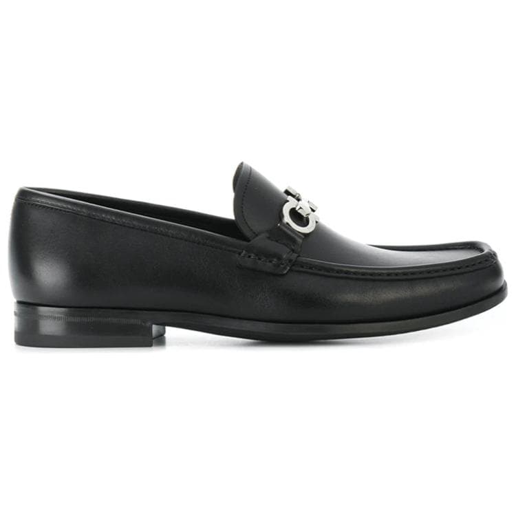 FERRAGAMO Buckle Business Dress Shoes Casual Shoes Men's Black 4