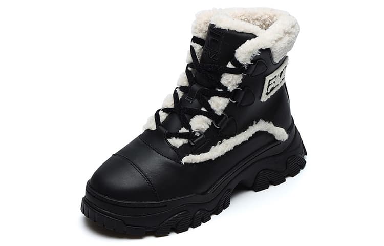 FILA Warm Snow Boots 'Black White' Women's 4