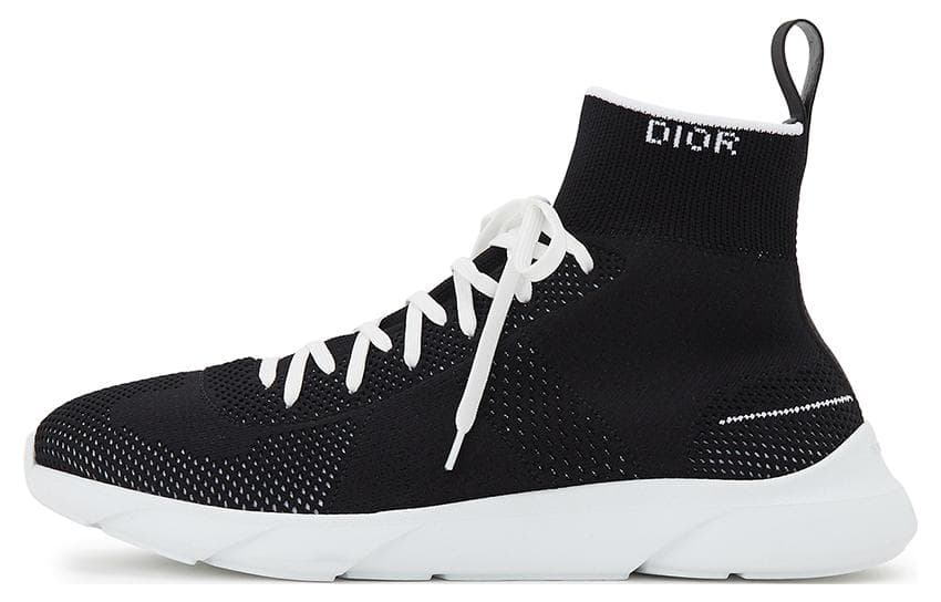 DIOR B21 Fashion Versatile Lace-Up Sport High-Top Casual Shoes Men's Black