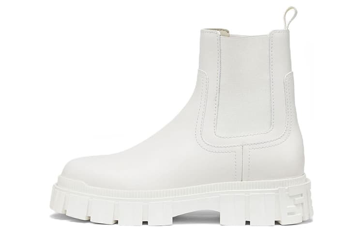 FENDI Fendi Force Short Chelsea Boots Women's White 2