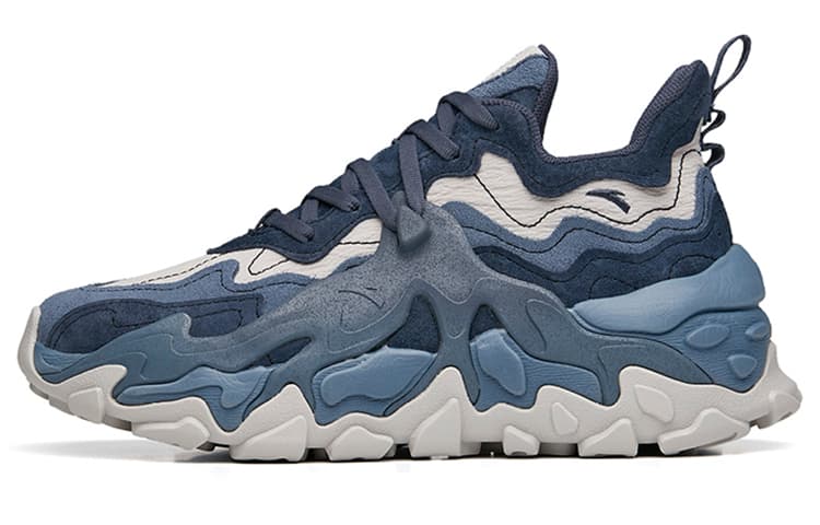 Anta Broken Cocoon 2.0 Breathable And Wear resistant Low Top Casual Shoes Women's Gray Blue