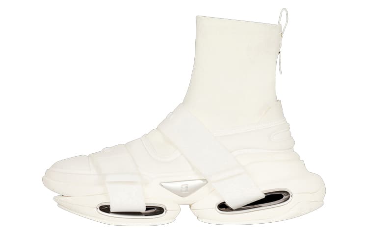 BALMAIN B-Bold Cushioning Anti-Slip And Wear-Resistant High-Top Sports Lifestyle Casual Shoes Men's White 2