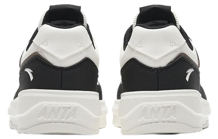 Anta Anti-Slip Wear-Resistant Low-Top Skateboard Shoes Women's Black White 5