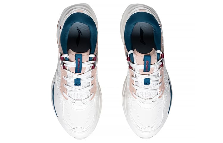 LiNing Low-Top Sports Casual Shoes Women's White Pink 4