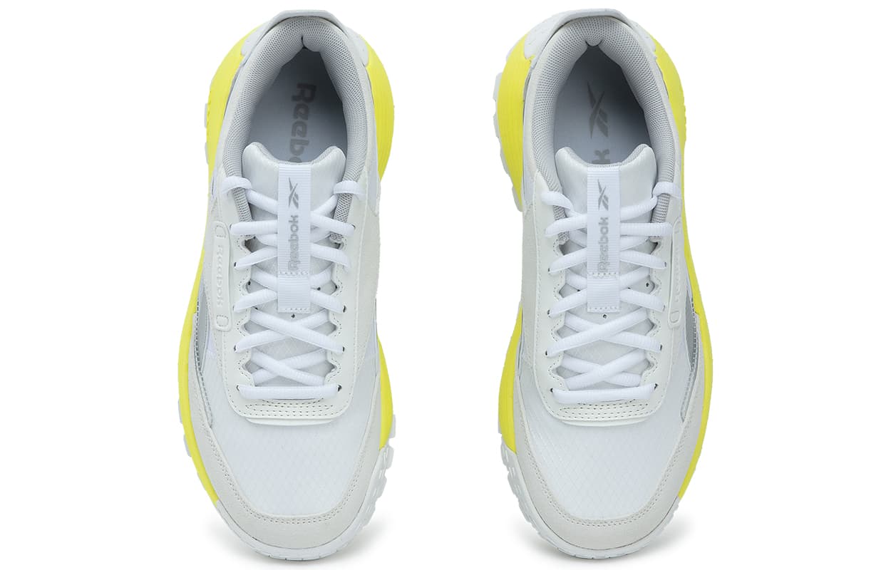 Reebok Wear-Resistant Breathable Slip-Resistant Low-Top Running Shoes Unisex White Yellow 6