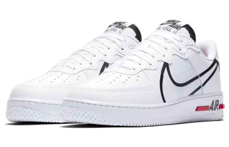 Nike Air Force 1 React White Black Red 5