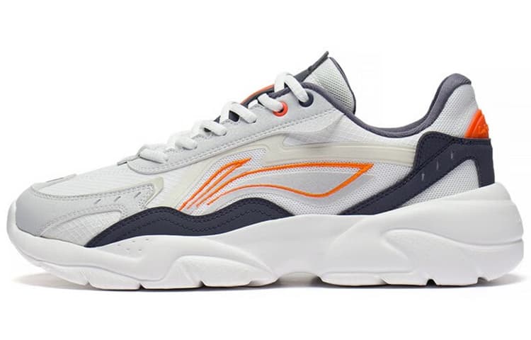 LiNing Flow Rock Flowing Rock Low-Top Sports Casual Shoes Men's White Gray