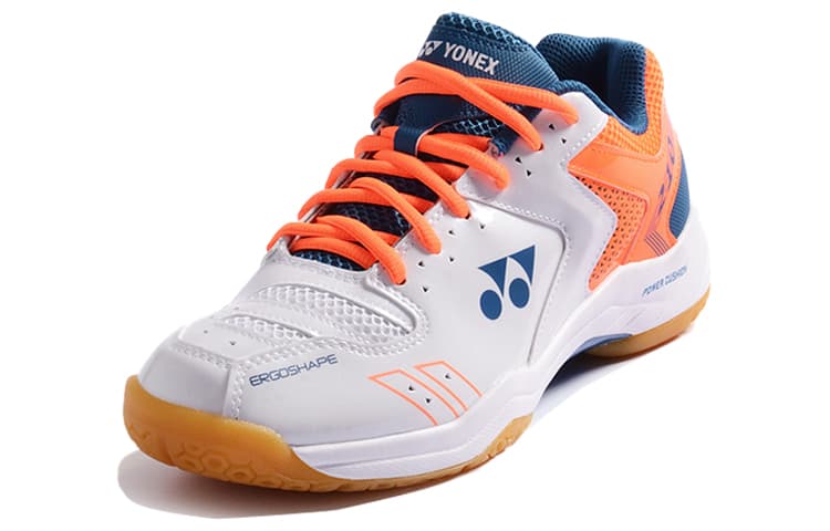 YONEX Power Cushion Durable Cushioning Low-Top Badminton Shoes Unisex White Orange 6