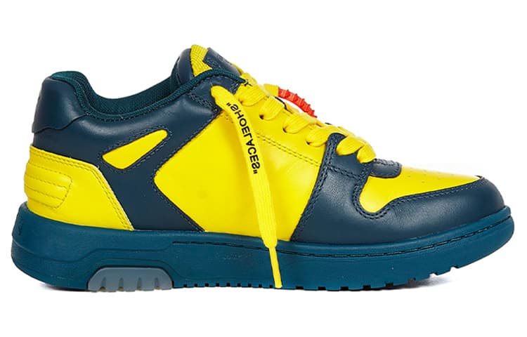 OFF WHITE Out Of Office Low Sneakers Blue/Yellow Women's 4