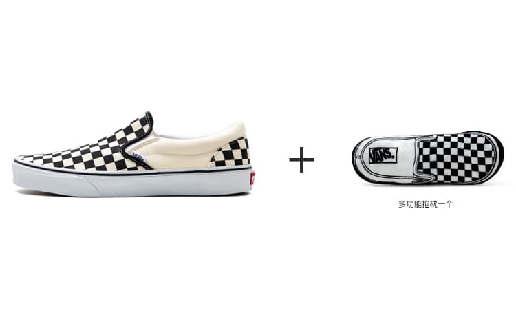 Vans Slip-on Skateboard Shoes Unisex Low-Top Black White Checkerboard