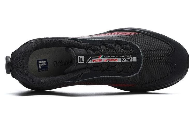 FILA BOA WOLF Cushioning Anti-Slip And Wear-Resistant Low-Top Running Shoes Men's Black 3