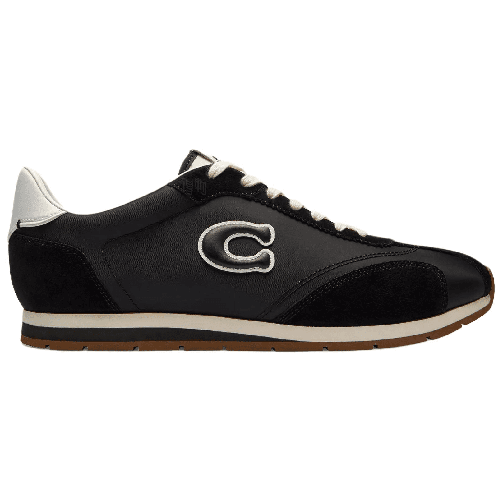 COACH Leather Round-Toe Lace-Up Low-Top Casual Shoes Men's Black 3