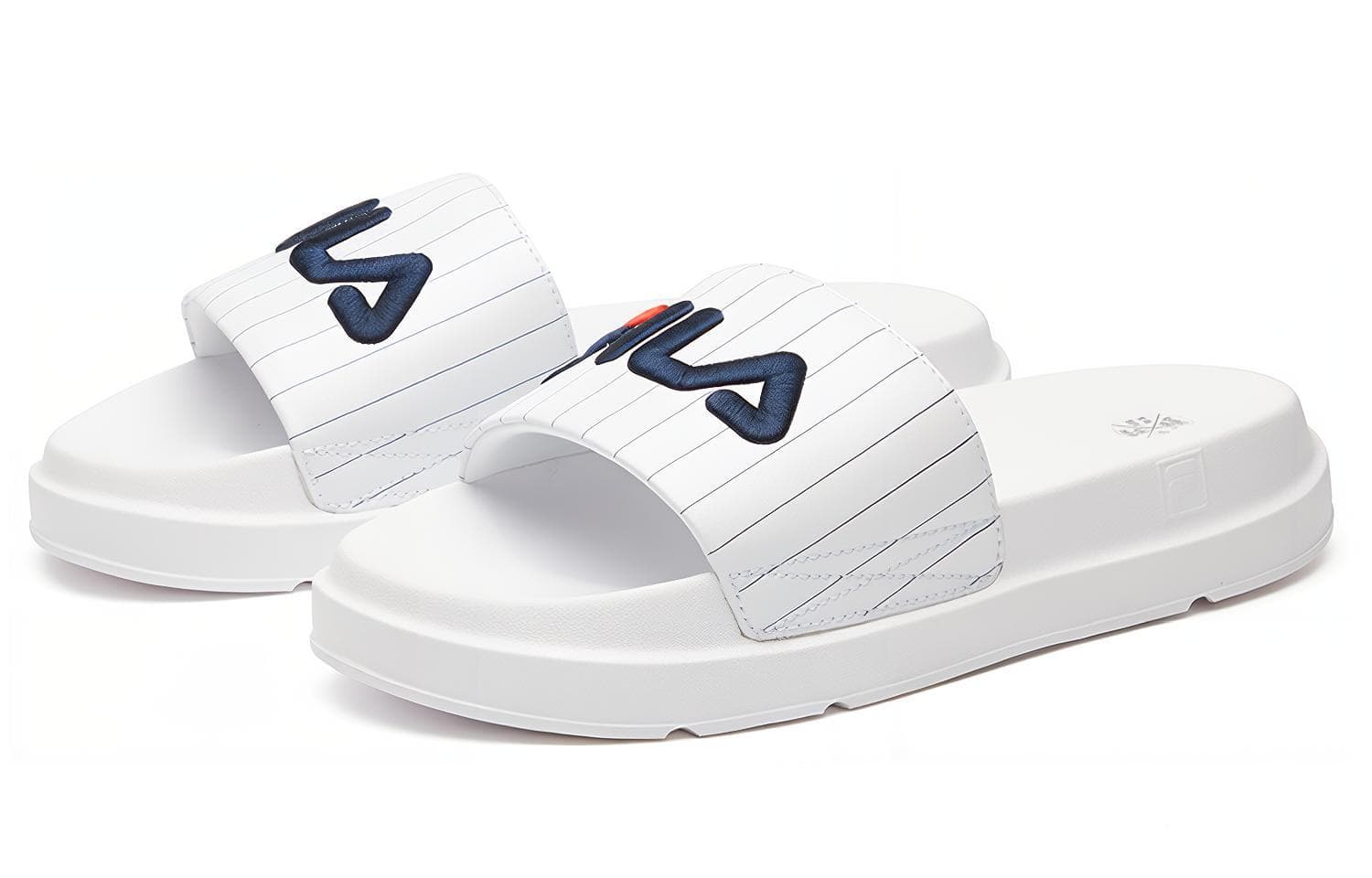 FILA Thick Sole White Slippers Women's 5