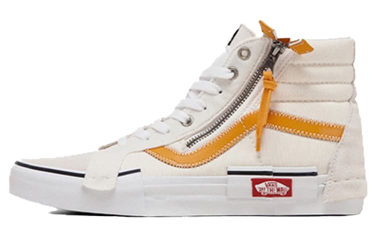 Vans SK8 HI Shoes White/Yellow 2