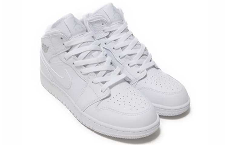 Jordan 1 Mid White Pure Platinum 2018 GS 5