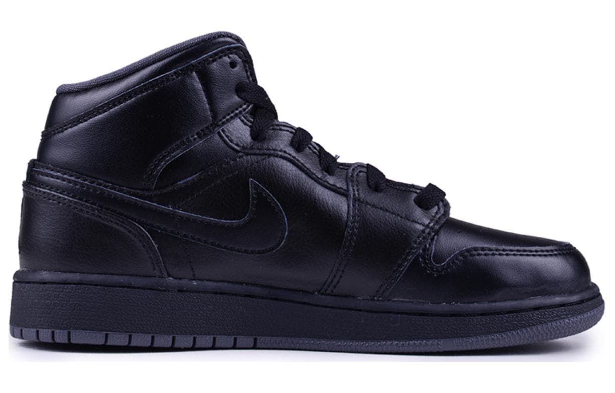 Jordan 1 Retro Mid GS Black Dark Grey 3